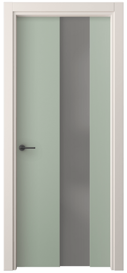 Дверь межкомнатная 4226 ПЭСО СЕР САТ. Цвет ПЭТ светло-оливковый. Материал ПЭТ. Коллекция Freedom. Картинка.