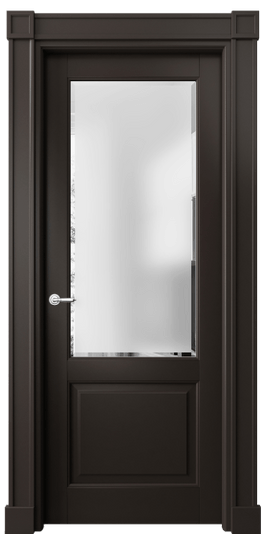 Дверь межкомнатная 6302 МАН САТ-Ф. Цвет Матовый антрацит. Материал Гладкая эмаль. Коллекция Тоскана Плано. Картинка.