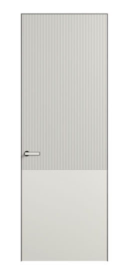 Дверь межкомнатная Межкомнатная дверь Velvet 8205 Гладкая эмаль (велвет, вельвет, рифленые двери, двери с рифлением, двери с фрезеровкой, фрезерованные двери, вэлвэт, вэлвет, dtkmdtn, dtkdtn). Цвет Матовый жемчужный. Материал Гладкая эмаль. Коллекция Velvet. Картинка.
