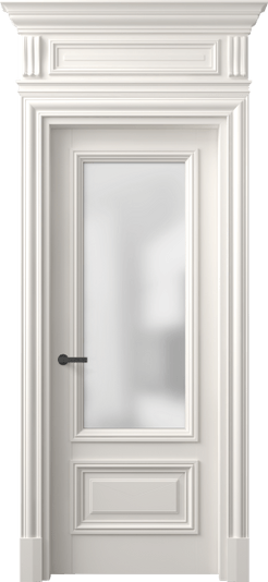 Дверь межкомнатная 7306 МПБЛ САТ. Цвет Матовый пудровый белый. Материал Гладкая эмаль. Коллекция Антик. Картинка.