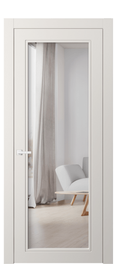 Дверь межкомнатная 8000 МПБЛ ДВ ЗЕР. Цвет Матовый пудровый белый. Материал Гладкая эмаль. Коллекция Neo Classic. Картинка.
