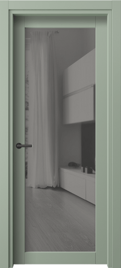 Дверь межкомнатная 2102 ПЭСО ЗЕР СЕР. Цвет ПЭТ светло-оливковый. Материал ПЭТ. Коллекция Нео. Картинка.