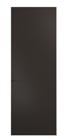 Дверь межкомнатная Межкомнатная дверь Velvet АКП 8201 Гладкая эмаль (велвет, вельвет, рифленые двери, двери с рифлением, двери с фрезеровкой, фрезерованные двери, вэлвэт, вэлвет, dtkmdtn, dtkdtn). Цвет Матовый антрацит. Материал Гладкая эмаль. Коллекция Velvet. Картинка.