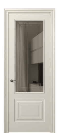 Дверь межкомнатная 8452 МБСР БР ГРА. Цвет Матовый бежево-серый. Материал Гладкая эмаль. Коллекция Маскот. Картинка.