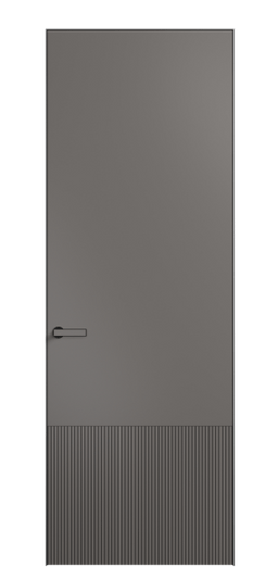 Дверь межкомнатная Межкомнатная дверь Velvet АКП 8202 Гладкая эмаль (велвет, вельвет, рифленые двери, двери с рифлением, двери с фрезеровкой, фрезерованные двери, вэлвэт, вэлвет, dtkmdtn, dtkdtn). Цвет Матовый классический серый. Материал Гладкая эмаль. Коллекция Velvet. Картинка.