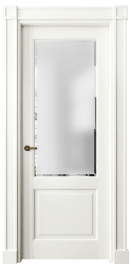 Дверь межкомнатная 6302 МЖМ САТ-Ф. Цвет Матовый жемчужный. Материал Гладкая эмаль. Коллекция Тоскана Плано. Картинка.