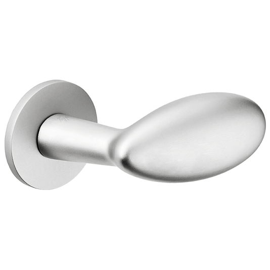 Ручки для межкомнатных дверей Ручка дверная Овум. Цвет Матовый хром. Коллекция Овум. Фото. Ручки для дверей Ручка дверная Овум. Цвет Матовый хром. Коллекция Овум. Картинка.