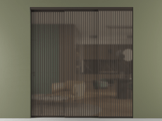 Перегородка Формато внутри проёма 3 створки с синхронным механизмом