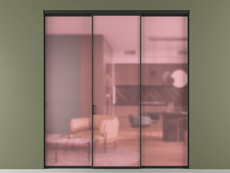 Перегородка Formato внутри проёма 3 створки