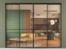 Перегородка Формато внутри проёма 4 створки