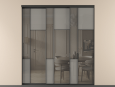 Перегородка Mosaic внутри проёма телескопик синхро 2