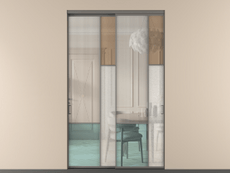 Перегородка Мозаик внутри проёма 2 створки