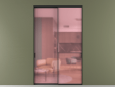 Перегородка Formato внутри проёма 2 створки