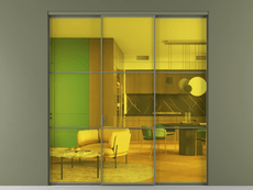 Перегородка Formato внутри проёма 3 створки