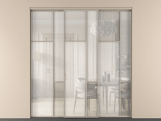 Перегородка Mosaic внутри проёма трёхстворчатая