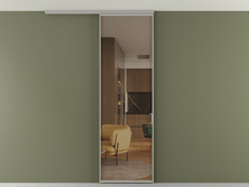 Перегородка Формато вдоль стены на потолок 1 створка