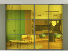 Перегородка Formato внутри проёма скрытое крепление в потолок 4 створки