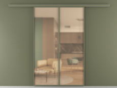 Перегородка Formato вдоль стены 2 створки