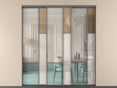 Перегородка Мозаик внутри проёма 3 створки