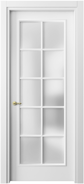 Дверь межкомнатная 8102 МБЛ САТ. Цвет Матовый белоснежный. Материал Гладкая эмаль. Коллекция Paris. Картинка.