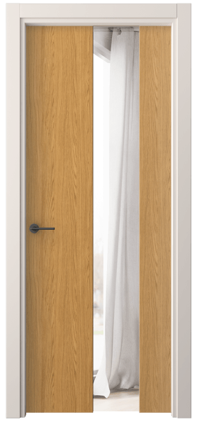 Дверь межкомнатная 4226 ВНД ДВ ЗЕР. Цвет Ванильный дуб. Материал Ламинатин. Коллекция Freedom. Картинка.