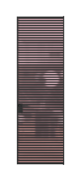 Дверь межкомнатная АЛПЛ040.06 САТ РОЗ ЧЕР. Цвет Алюминий Черный. Материал Алюминий. Коллекция Formato. Картинка.