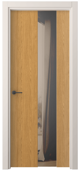 Дверь межкомнатная 4226 ВНД ДВ ЗЕР БР. Цвет Ванильный дуб. Материал Ламинатин. Коллекция Freedom. Картинка.