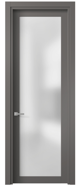 Дверь межкомнатная 2102 МКЛС САТ. Цвет Матовый классический серый. Материал Гладкая эмаль. Коллекция Planum. Картинка.